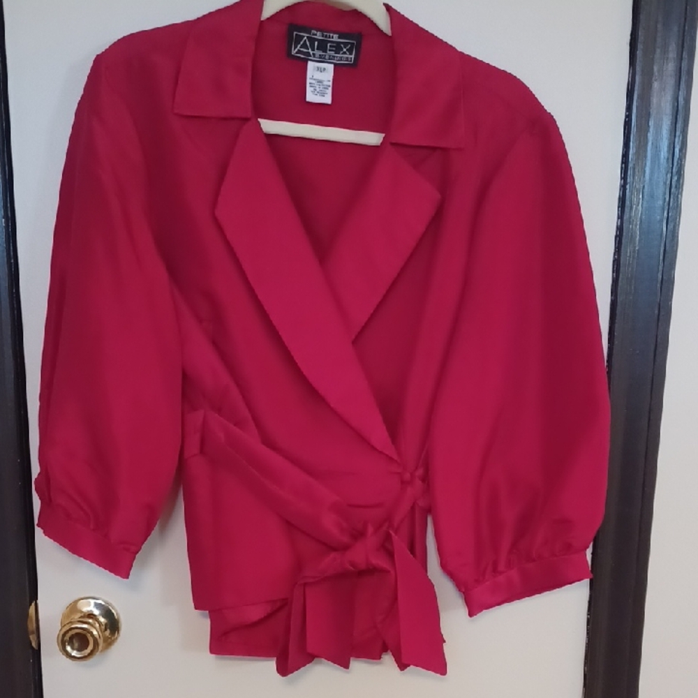 Alex Evenings Vibrant Red Formal Top